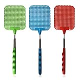 HABNI 3 Piezas Matamoscas Extensible Matamoscas De Plástico Control Manual De Swat Ajustable Para Controlar Moscas Mosquitos Avispas Plagas