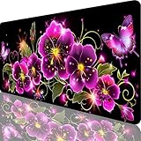マウスパッド 大型 1200 x 600 x 3 mm 黒 マウスパッド ゲーミング 花 超大型 デスクマット 大型キーボードパッド 滑り止め Mouse Pad 防水耐久 耐洗い表面 PC、ラップトップ用 快適操作性 鼠标垫 オフィスやゲームでの使用に最適 贈り物 ギフト 人気 37-4z