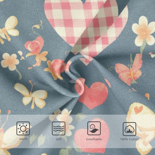 Wusikd Gingham Hearts Boys' Underwear Cotton Butterflies Boys Briefs Soft Toddler Underwear 2T3