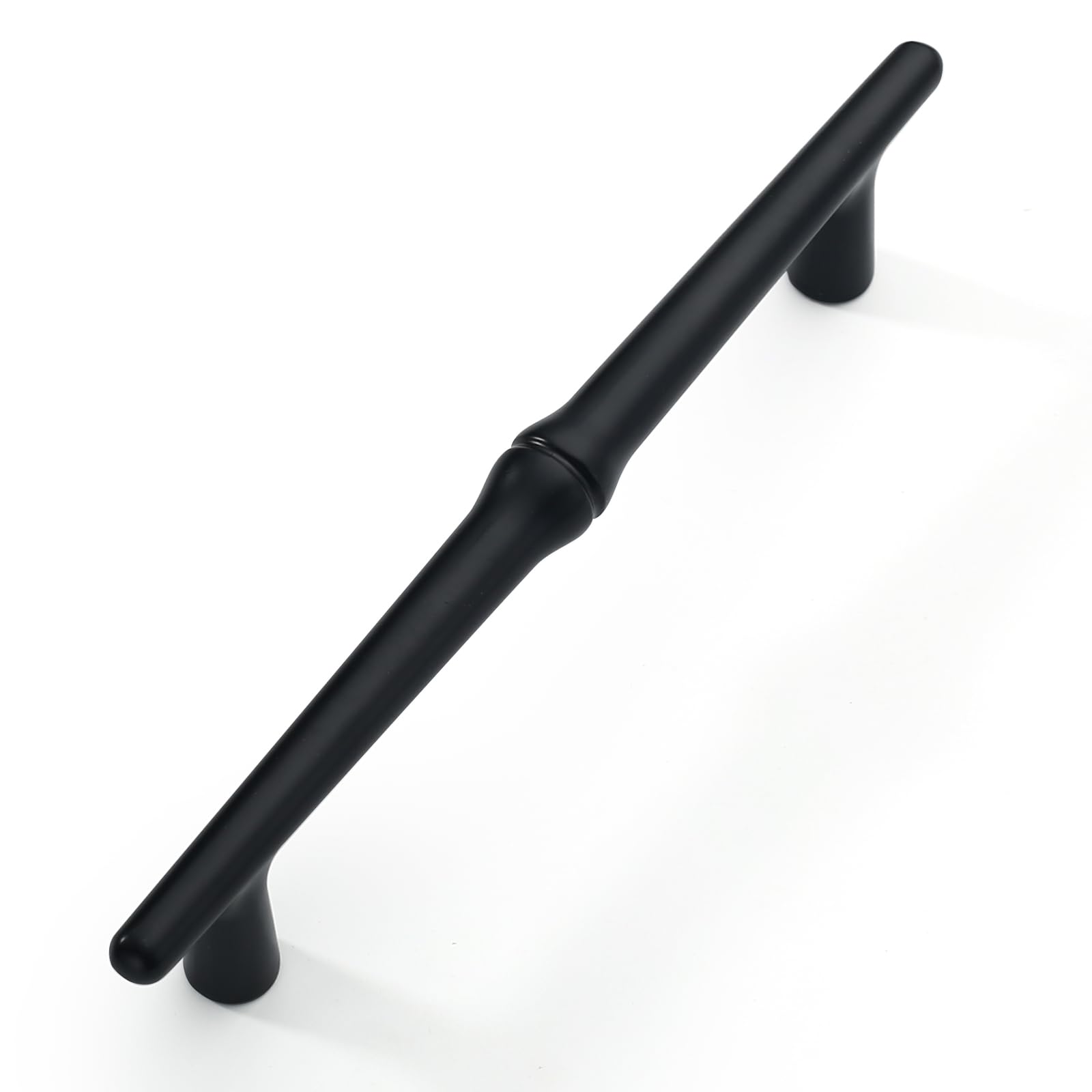 FURNIWARE Paquete de 10 tiradores de cajón vintage, 128 mm (5 pulgadas), color negro mate, tiradores de puerta de cocina, accesorios para armarios