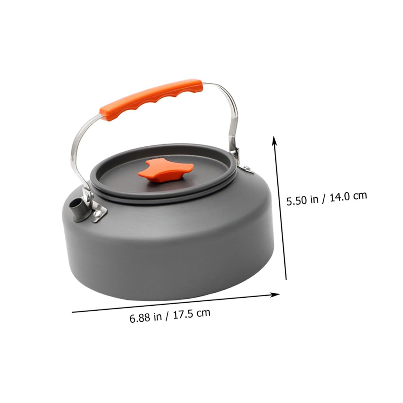 WOONEKY Tetera Portátil para Camping Mango Resistente al Hervidor de Agua para Picnic y Actividades al Aire