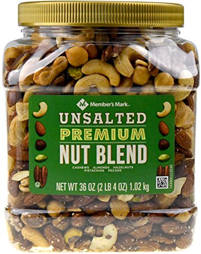 Members Mark Unsalted Premium Deluxe Mixed Nuts, 34 oz