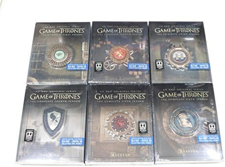 Game of Thrones 1 2 3 4 5 6 The Complete Seasons 1 - 6 Limited Edition Steelbooks with Collectible Sigil Magnet (Blu Ray + Digital HD)