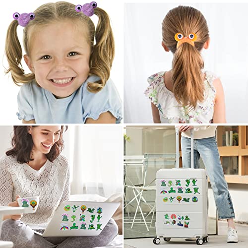 Cartoon Elastic Hair Ties For Girls，7 Pcs Cute Plush Hair Ties,Frog Party Decorations Birthday,Hair Rubber Thick Children #TOP3