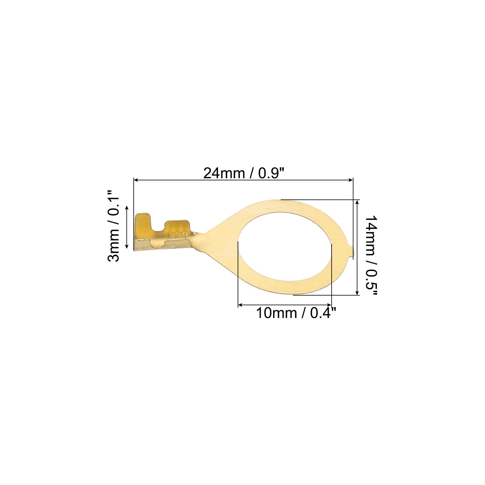 PATIKIL 100 Pcs Copper Ring Terminals - Image 2