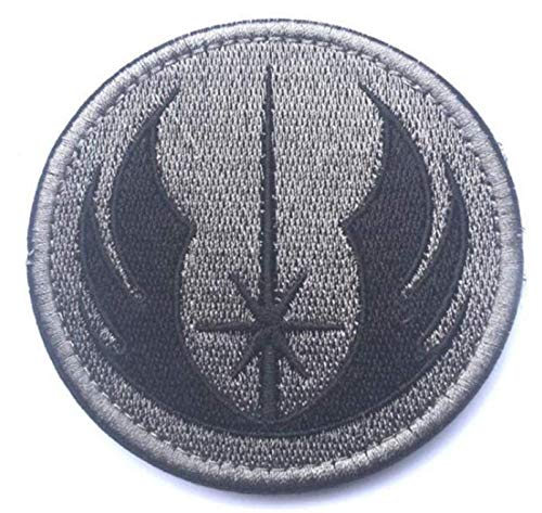 Jedi Order Gray Starwars S-Tar W-ars 3D Tactical Patch Military Embroidered Morale Tags Badge Embroidered Patch DIY Applique Shoulder Patch Embroidery Gift Patch