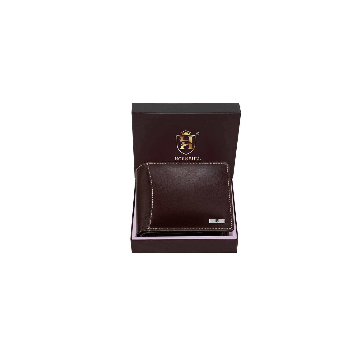 HORNBULL Themes Brown Leather Wallet for Men | Stylish Valentine's Day Mens Gift Wallet | RFID Blocking Wallets Men Leather