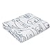 Oliver & Rain Baby Swaddle Blanket - Newborn 100% Organic Cotton Dog Print Muslin Swaddle Blanket