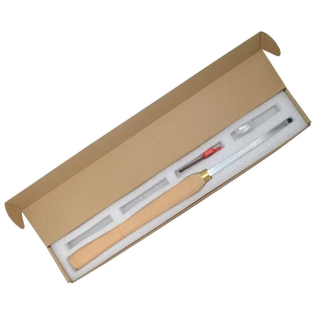 Scalpello per Tornio, Utensili per Tornitura Del Legno Scalpello per Tornio con Punta in Metallo Duro Più Ruvida con Inserto in Metallo Duro Quadrato a Bordo Dritto da 14 Mm per Hobbisti Del