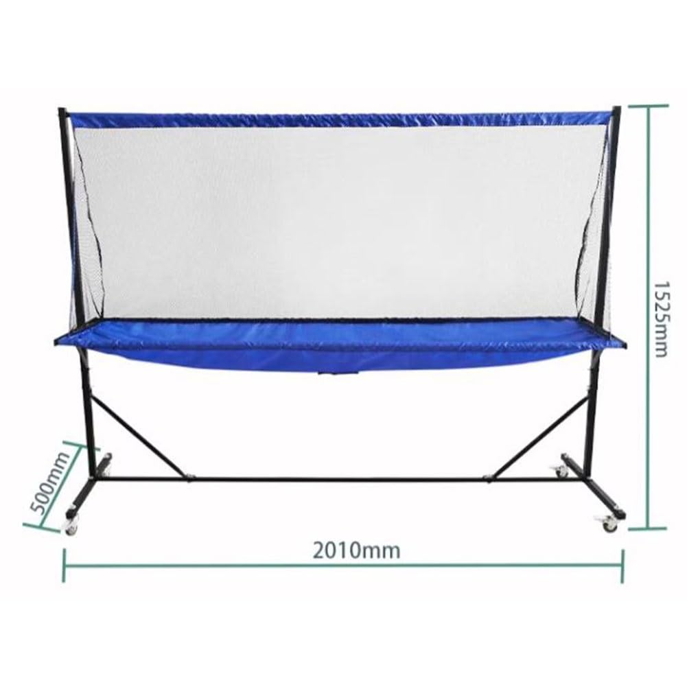 Rete raccoglipalline da Ping Pong con Gancio, Adatta per l'allenamento e Le attività Ricreative al Chiuso, Colore Blu, Dimensioni: 2010x500x1525 mm.