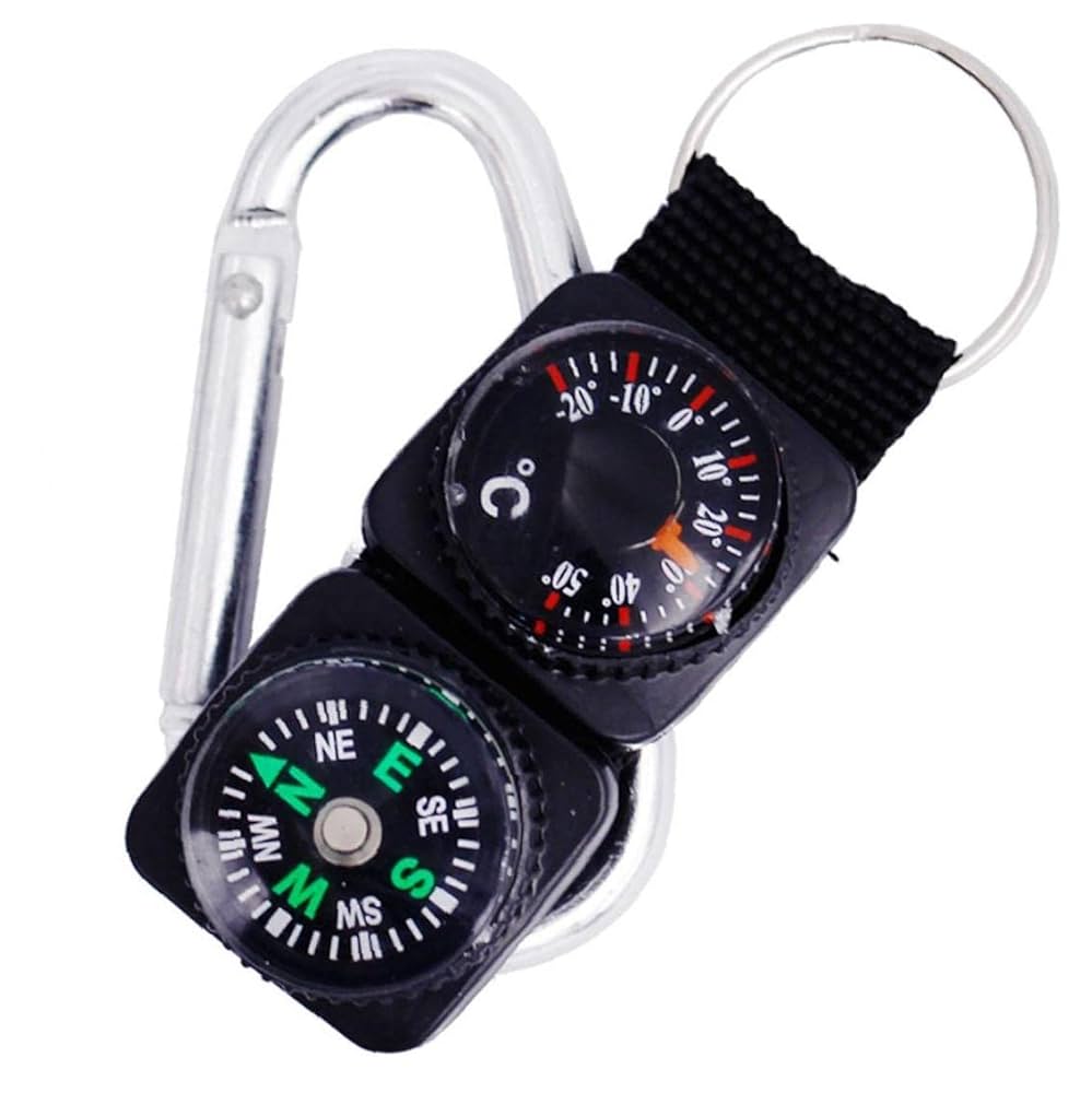 Amazon.co.jp: コンパス 温度計 キーホルダー 小型 多機能