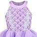 Girls Halter Dress Lavender Pleated Mermaid Sequin Party Tulle Size 12