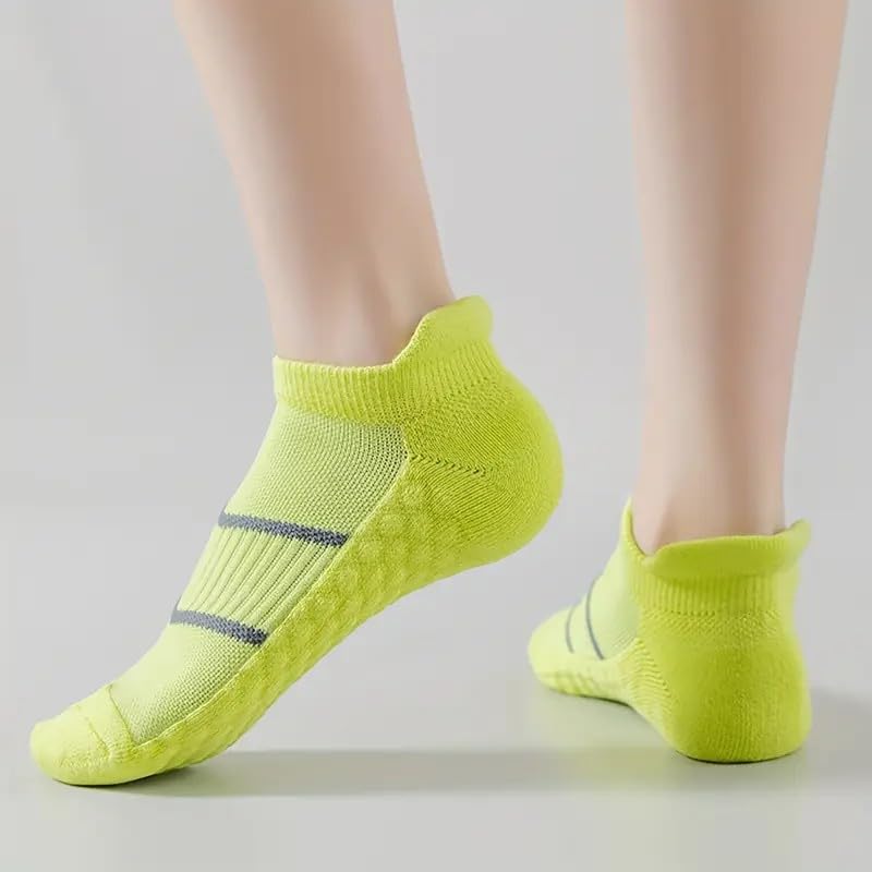 Calzini Sportivi a Righe da Donna, alla Caviglia, assorbenti, Traspiranti, Morbidi e Comodi, for Il Tempo Libero, da Corsa(12 Pairs Mix)