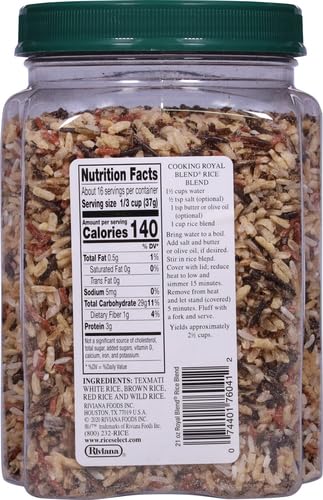 Image of RiceSelect Royal Blend, Texmati White, Brown, Wild, & Red Rice, 21 oz (Pack of 2)