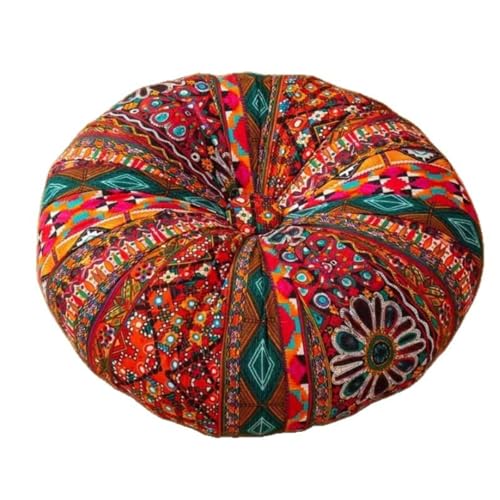 boiszeda Marokkanischer Stil Rundes Bodenkissen 50x50cm-Elastisch...