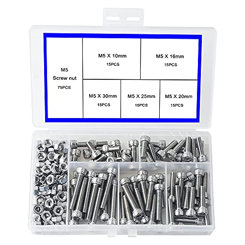 M5 Vis à Tête Cylindrique à Six Pans Creux en Acier Inoxydable 304 Pièces Mécaniques à Tête Cylindrique à Six Pans Creux et à écrous Bouton à Tête Hexagonale Socket