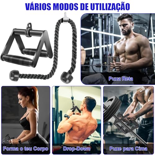 Kit Puxadores Costas, Kit Puxador Academia, Kit Puxadores Triangulo Remada, Puxador Academia, Kit Pu