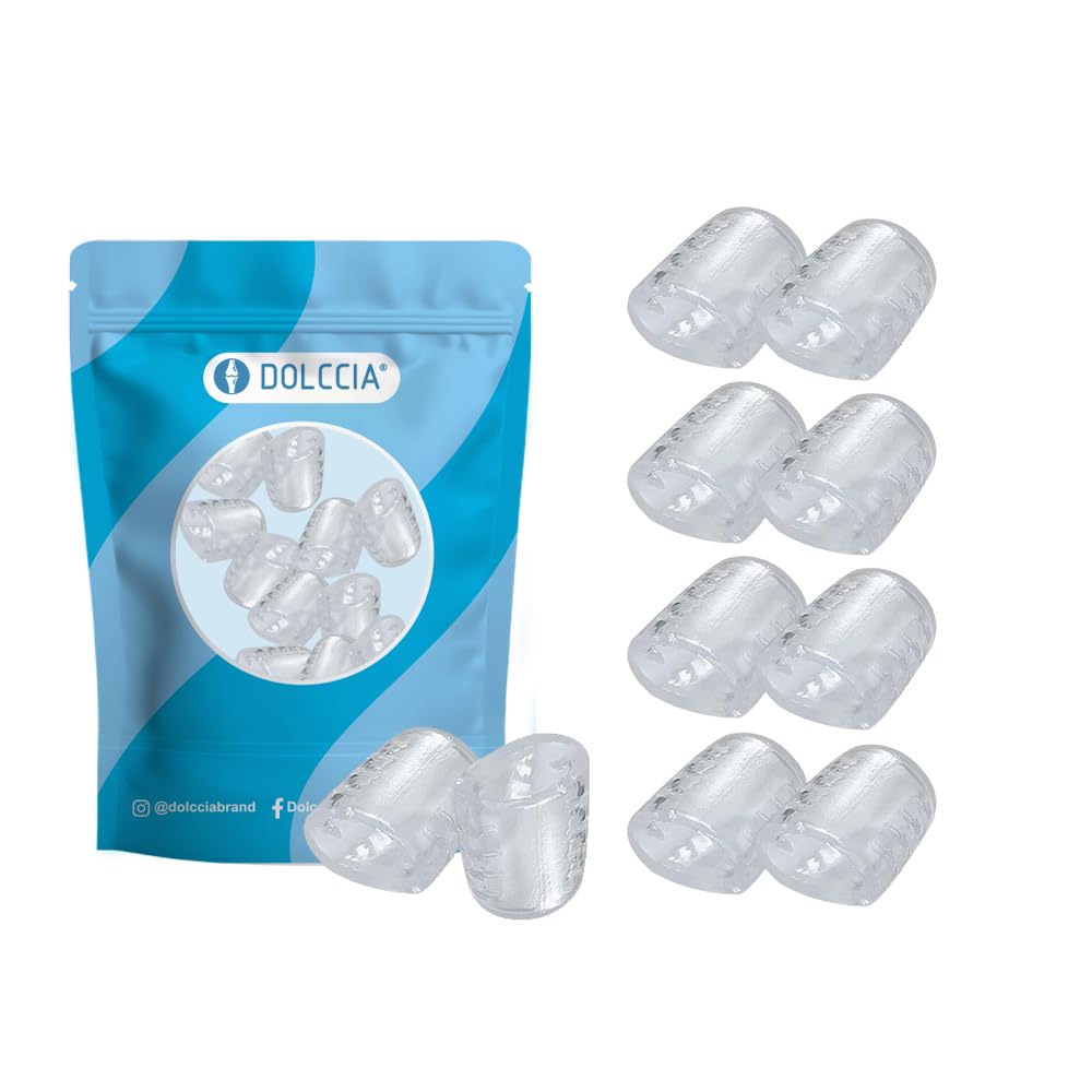 DOLCCIA - Protector de Dedos Dolccia, Almohadillas de Silicona para Callos y Rozaduras, Amortiguación y Prevención de Ampollas, Recortables y Transpirables, Ideal para Deportistas y Uso Diario
