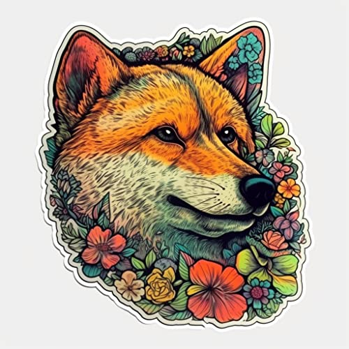 Image of Yoonek Graphics Shiba Inu Dog Vinyl Decal Sticker for Car, Laptop, Tumbler, More. #001626