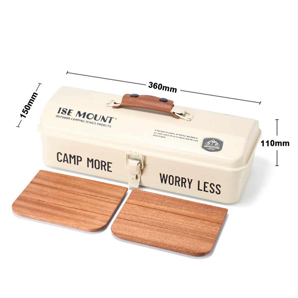 Caja de herramientas de metal grande, caja de almacenamiento portátil estilo techo a cuatro aguas con cierre de pestillo de metal Cofre de herramientas para herramientas d (Blanco-2)