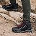 SHULOOK Men's Waterproof Hiking Boots Non-Slip Lightweight Mid Top Ankle Boot Breathable Hiker Trekking Shoes