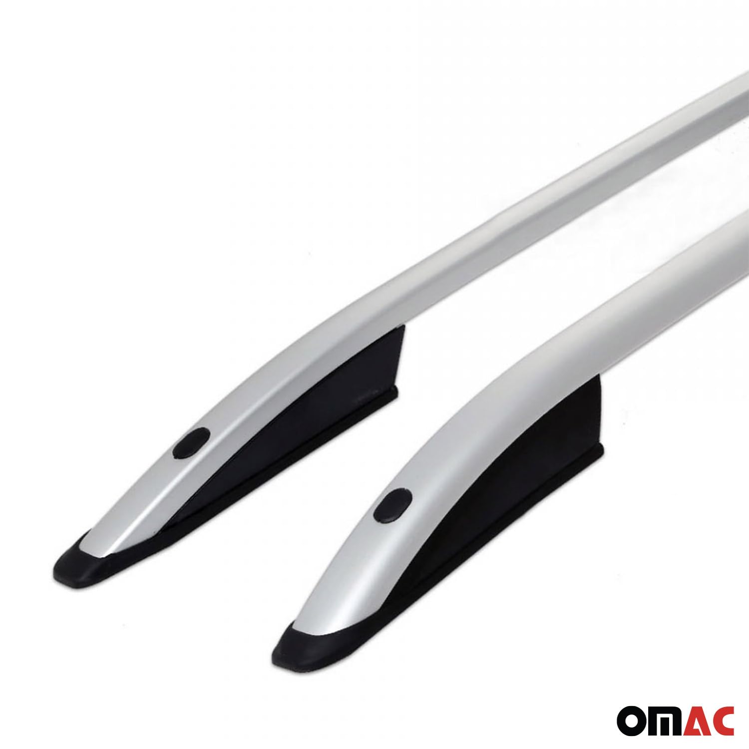 OMAC Lot de 2 barres de toit en aluminium argenté pour Sandero 2008-2012