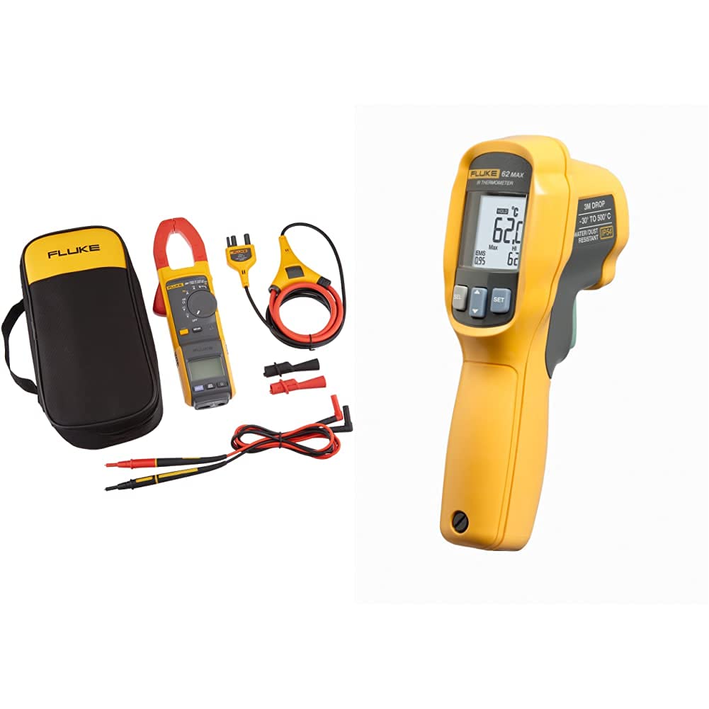 Fluke 381 Remote Display True-RMS AC/DC Clamp Meter with iFlex & 62 Max Infrared Thermometer (Not fo
