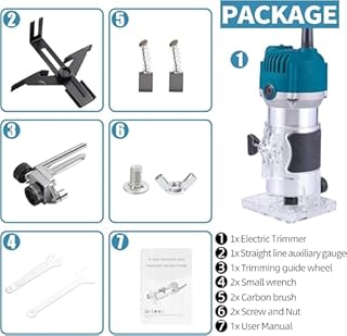 AKYPACH Router Tool, Wood Router Trimmer Power Electric Hand Trim Palm Woodworking cortadora de madera router para madera Laminate Milling Engraving Joiner Tool for Slotting Carving 800W 30000R/MIN