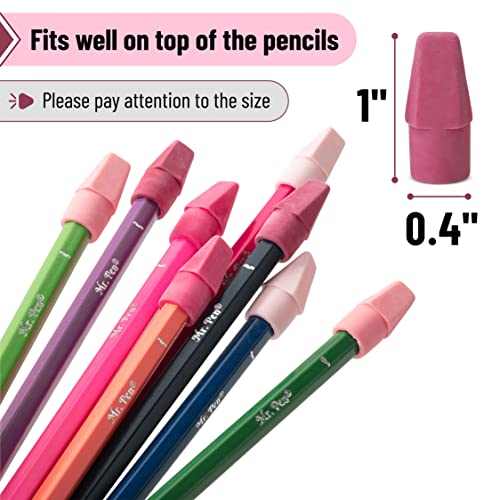 Image of Mr. Pen- Pencil Erasers Toppers, 120 Pack, Pink Shades, Erasers for Pencils | Pencil Top Erasers, Pencil Eraser