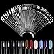100 Stück Nagel Sticks, Transparent Nail Art Tip Ring Stick, Color Display Nail Display Nagelkunst Praxis Nagel Präsentation für Display und Praxis DIY Nail Art, Oval