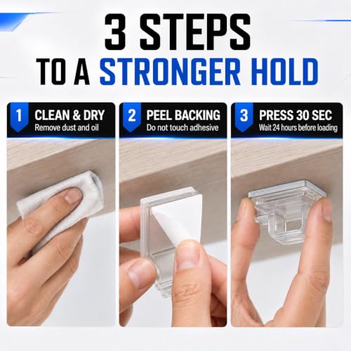50 unidades de clips adhesivos transparentes para cables – organizador invisible de cables y sujetacables para escritorio de vidrio, pared y hogar miniatura 2