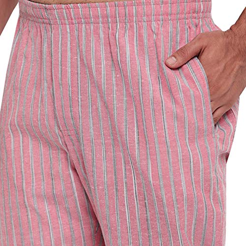 Image of FTX Men's Striped Woven Polycotton Track Pants - Pink