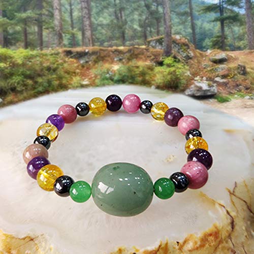 Image of Shubhanjali Crystal Elastic 8mm Stretch Customized Bracelet for Men and Women-(Standard,Multicolor)
