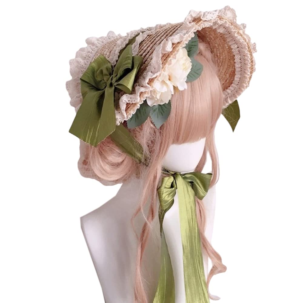 Amazon.co.jp: ロリータボンネット ストローハット ヘッドドレス