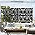 Elevens Patio Privacy Screen, Decorative Privacy Screen with Stand 6FT Metal Privacy Divider for Outdoor Garden Backyard Patio Free Standing, Black (Star)