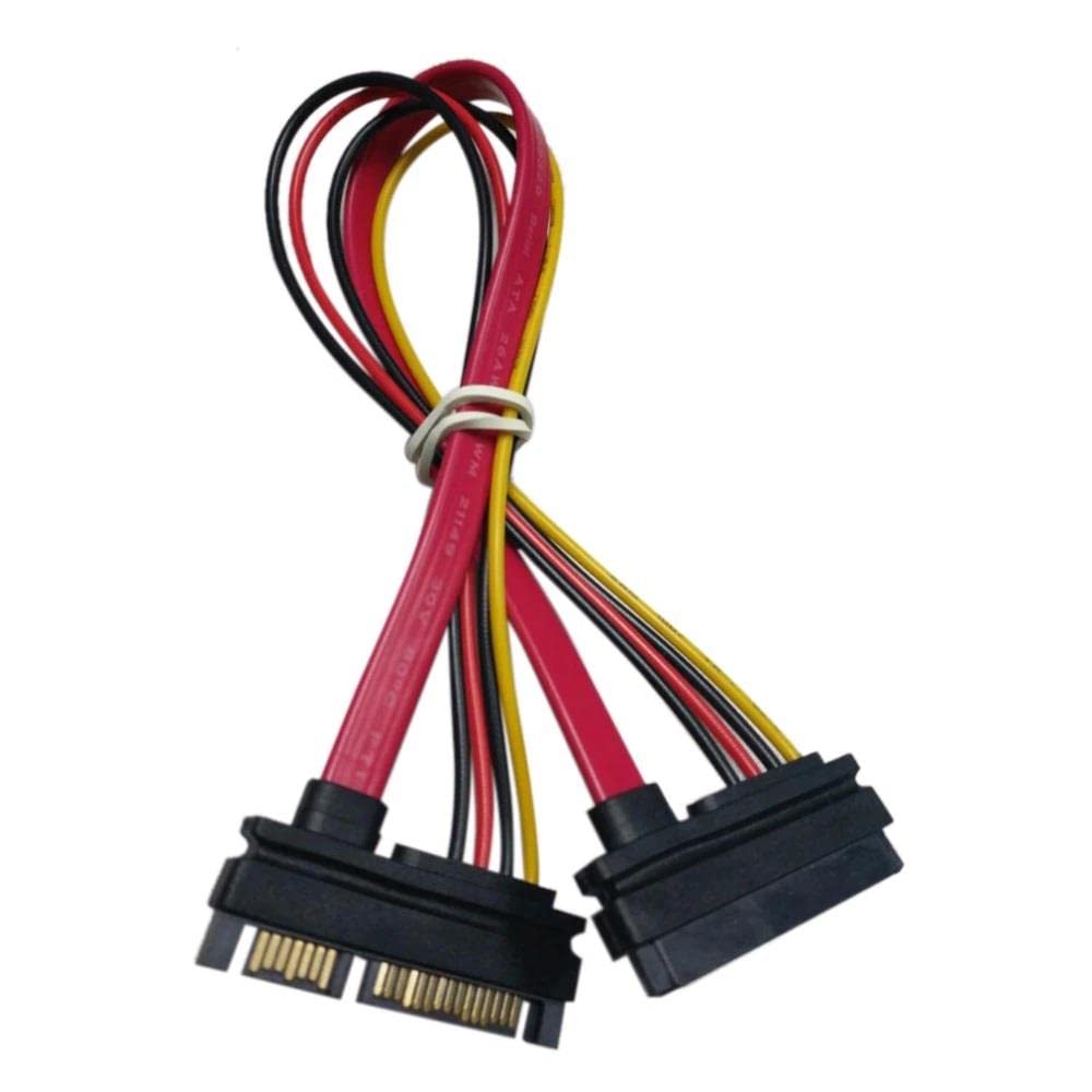 Alfais Al-4617 SATA Power Uzatma Kablosu 15+7 Pin (Erkek - Dişi), Siyah