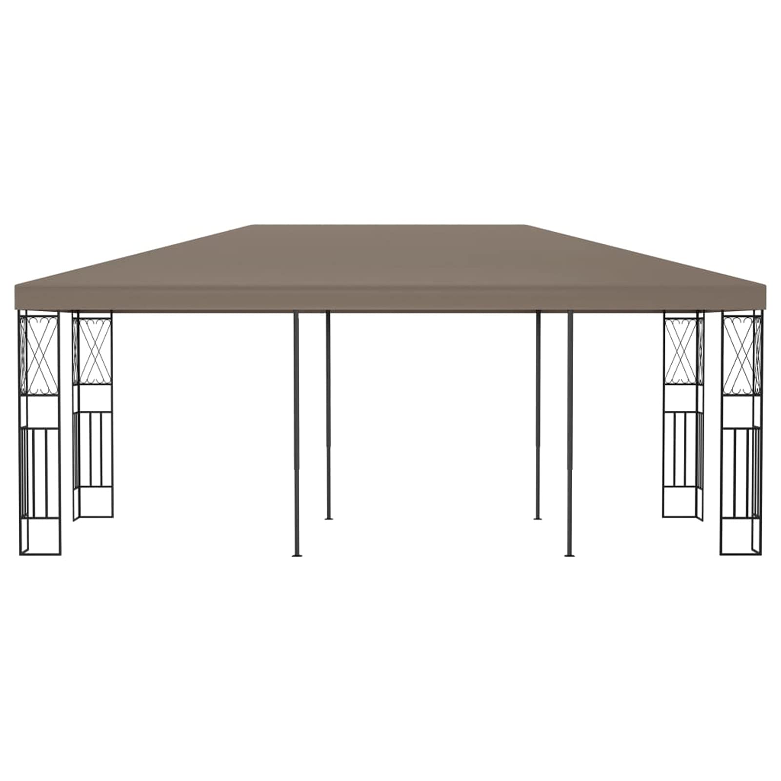 ZEYUAN Pavillon, Gartenpavillon, Pop-Up Partyzelt, Festzelt, Pavillon, Garden Decoration, Canopy Tent, Lagerzelt, 6x3 m Taupe Stoff
