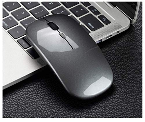 Ratón de modo dual sofisticado con acabado ergonómico gris