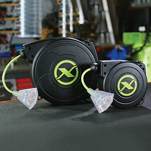 Flexzilla FZ8140503 Retractable Extension, 14/3 Awg Sjtow, 50', Grounded Triple Tap Outlet Electric Cord Reel thumb #8