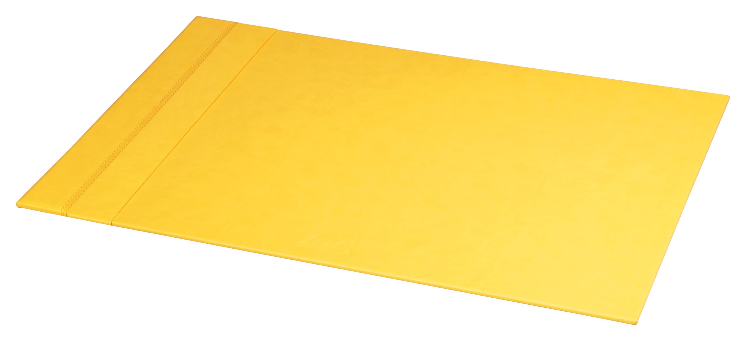 Rhodia Sottomano rigido giallo Narciso 60x40cm Cuciture sellaio arancioni Esterno simil cuoio Collezione Home Office Rhodiarama