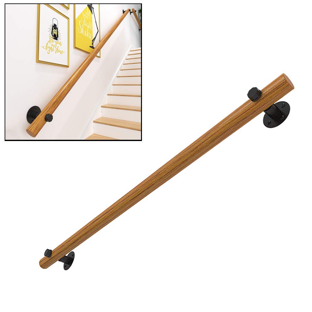 Gyeqxkt Solid Pine Stair Handrail Kit Complete Round Wood Handrail For Staircase 320Cm Size