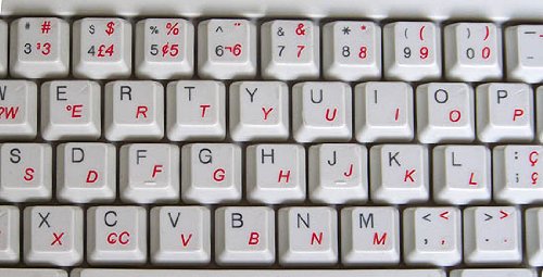 Online-Welcome PORTUGUESE _BR_TR_RED_09 Portuguese-Brazil Keyboard Stickers thumb #2