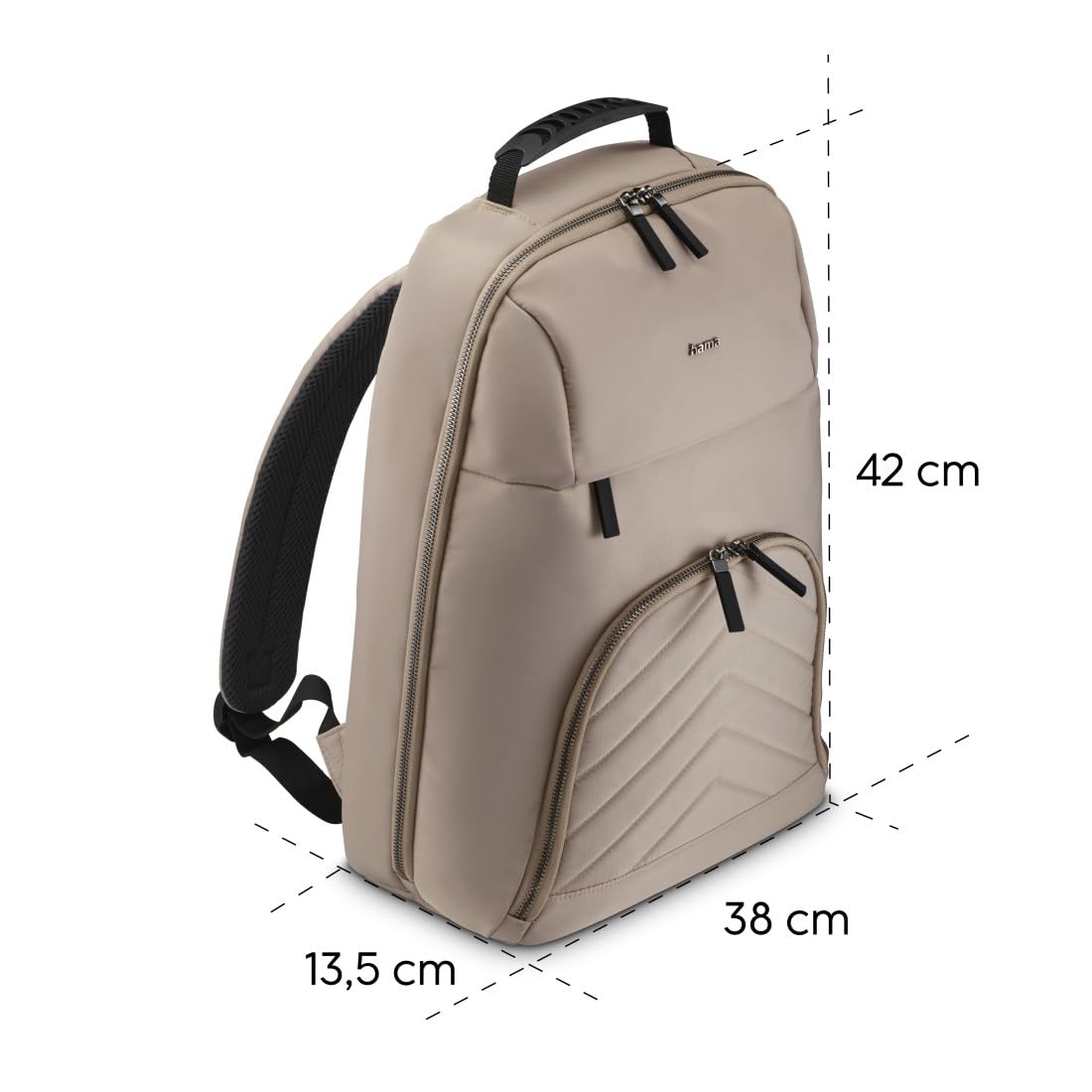 Hama | Mochila para Ordenador portátil (Compartimento Acolchado para portátiles de hasta 16,2", Compartimento para Tablet de 14,6", Mochila para portátil con 2 Bolsillos Delanteros y 1 Compartimento