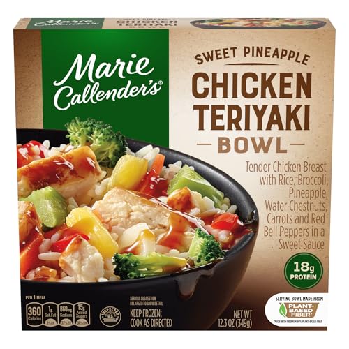 Marie Callender's Sweet Pineapple Chicken Teriyaki Bowl, Frozen Meal, 12.3 OZ