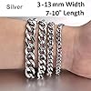 316L Stainless Steel Mens Silver Bracelets 3mm 8 Inch (20 cm) Cuban Curb Chain #2