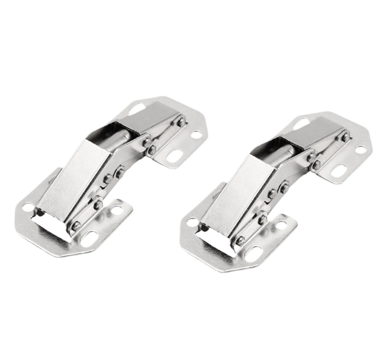 1pcs 90 Degree Door Hinges No-Drilling Hole Hydraulic Buffer Hinge Cabinet Furniture Hardware Accessories(2pcs)