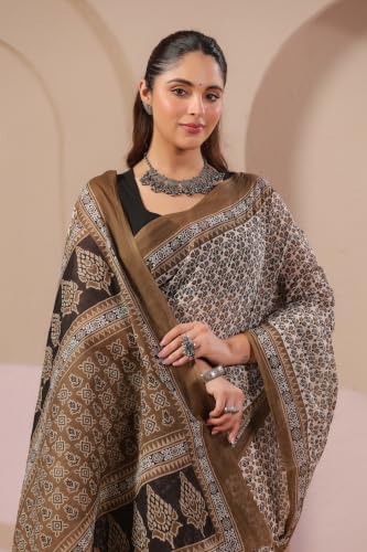 Image of TAMAIRA FASHION Mulmul Pure Cotton Saree For Woman |Office Wear Daily Wear Sarees For Women Without Blouse Piece(Available in 19 Colours)