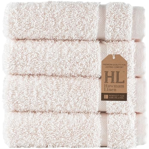 Image of Hammam Linen Towels (13x13 6 Piece Set Wash Cloths, Sea Salt)