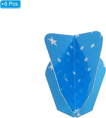 Miniatura 3 de PATIKIL Slim Dart Flights - Paquete de 6 accesorios de dardos de diseño único de papel de aluminio para dardos de punta de acero y dardos de punta