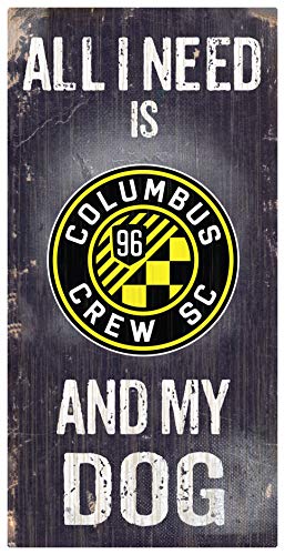 Fan Creations MLS Columbus Crew Unisex Columbus Crew Soccer and My Dog Sign, Team Color, 6 x 12